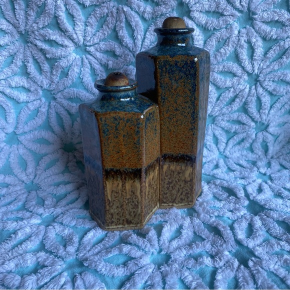 Vintage Pottery oil lamp 3 burner signed glazed - Picture 5 of 9
